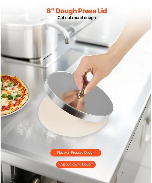 Alt view image 7 of 8 - 14 Inch Pizza Dough Roller Sheeter Automatic Commercial Pizza Dough Press 370W
