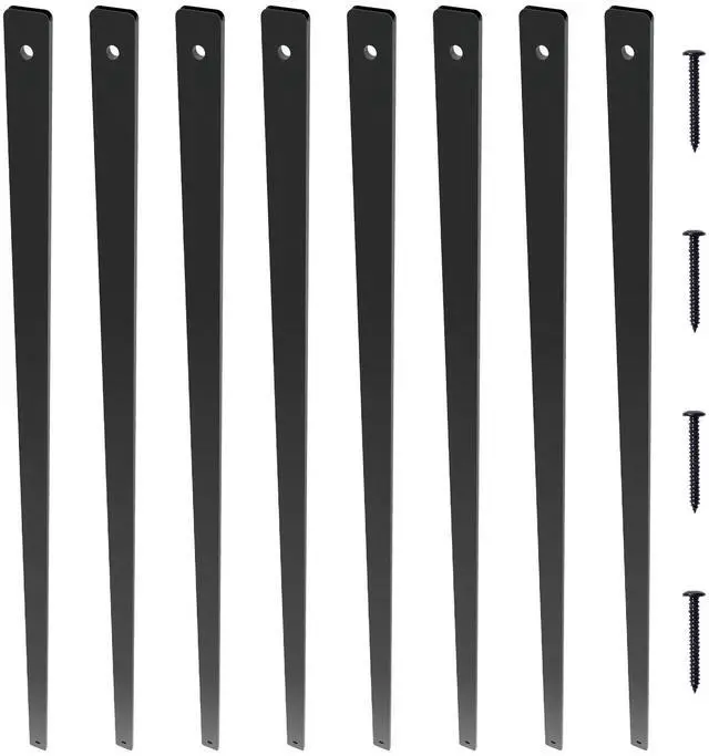 Alt view image 3 of 9 - VEVOR Staircase Metal Balusters, 32.28'' x 1'' Flat Aluminum Alloy Decorative Banister Spindles, 51 Pack Deck Baluster with Screws, Classic Hollow Deck Railing Satin Black Powder Coated for Porch