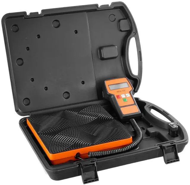 Alt view image 8 of 14 - VEVOR Refrigerant Scale 110 LBS HAVC Charging Recovery Freon Scale, with Wired Remote Control, 2g High Precision Electronic Digital Recovery Weight Scale with Case and Dry Battery