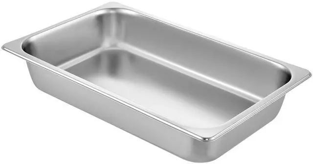 Main image of 6 Pack Steam Table Pans 20.9 x 12.8 x 3.9 Inch Deep Steam Table Pan Full Size 13L Deep Food Container Stainless Steel Oven Tray Hotel Pans Anti-Jam Steam Table Food Pan