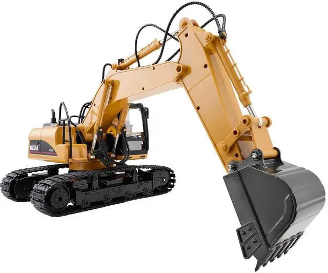 Alt view image 8 of 14 - VEVOR Remote Control Excavator Toy 15 Channel 1:14 Scale RC Excavator Digger for Kids