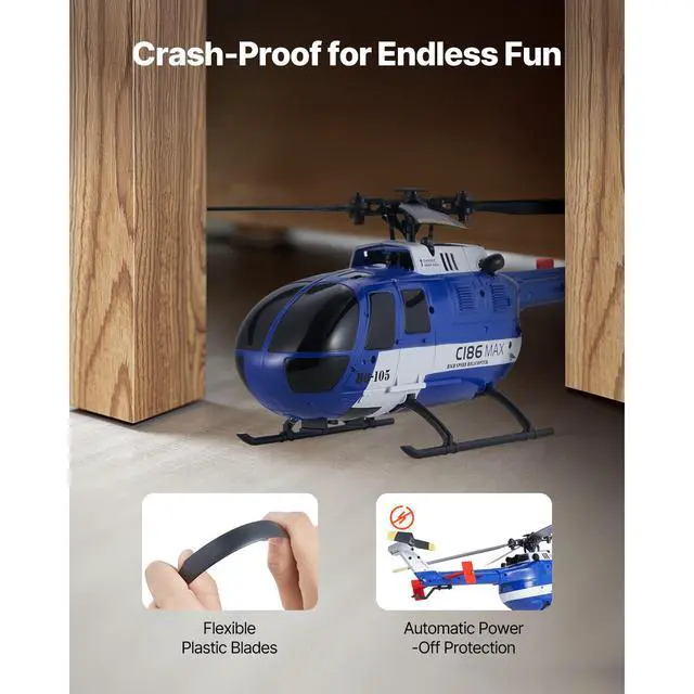Alt view image 6 of 8 - RC Helicopter 4 Channel Remote Control Aircraft Toy 6-Axis Gyro Kids Present