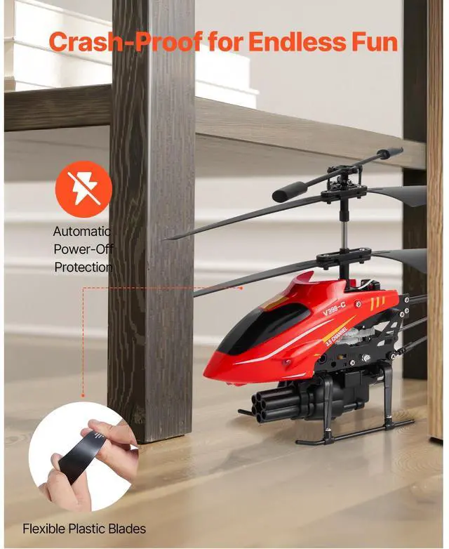 Alt view image 12 of 14 - RC Helicopter 3.5 Channel Remote Control Aircraft Toy Shooting Mode Kids Present