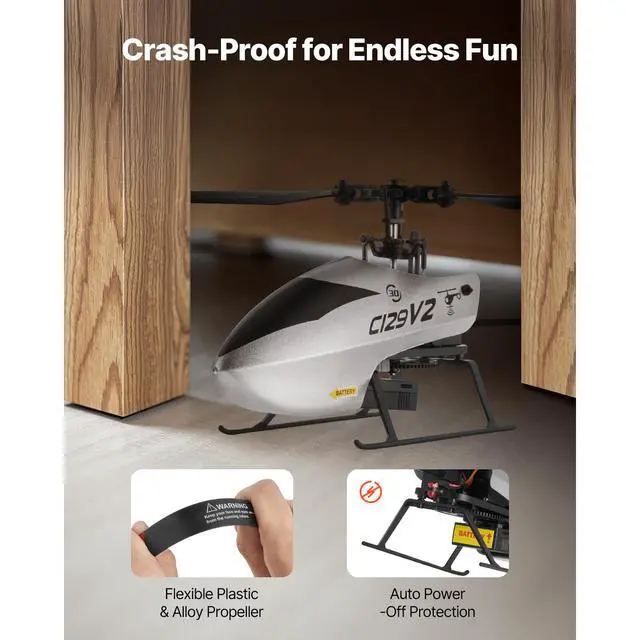 Alt view image 12 of 14 - RC Helicopter 4 Channel Remote Control Aircraft Toy 39 Min Flight Kids Present