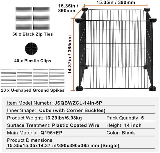 Alt view image 8 of 8 - VEVOR 5 Pack Plant Protector from Animals, 15.35'' x 15.35'' Chicken Wire Plant Protector, Plant Cages for Outdoor Plants, Flowers & Vegetables, Keeps Bunny Chicken Squirrels Out, 20pcs Metal Mesh