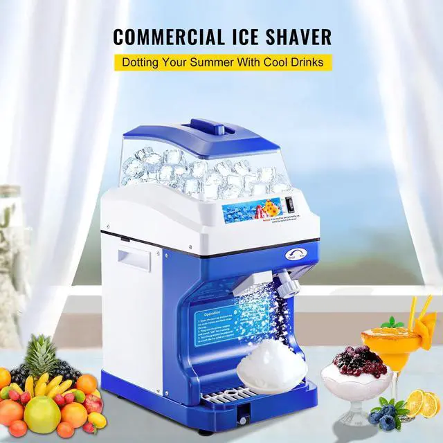 Alt view image 2 of 7 - 110V Commercial Ice Shaver Crusher 441LBS/H with 11LBS Hopper, 300W Tabletop Electric Snow Cone Maker 320 RPM Rotate Speed Perfect For Parties Events Snack Bar