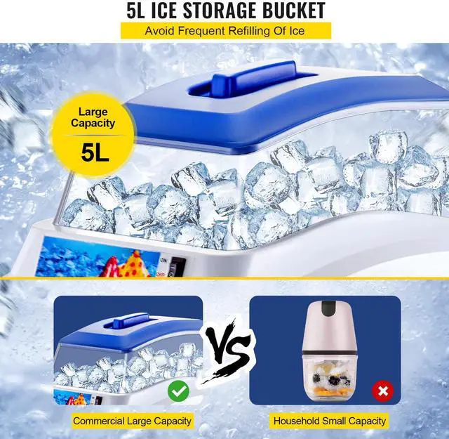 Alt view image 3 of 7 - 110V Commercial Ice Shaver Crusher 441LBS/H with 11LBS Hopper, 300W Tabletop Electric Snow Cone Maker 320 RPM Rotate Speed Perfect For Parties Events Snack Bar