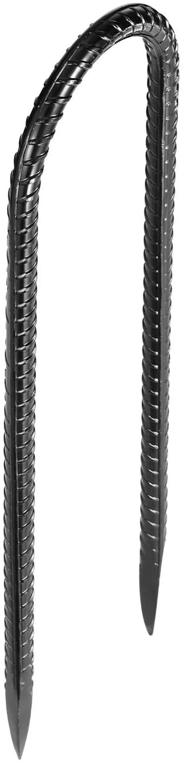 Alt view image 2 of 8 - 10-Inch 12 Pack Rebar Stakes Heavy Duty U Shape Galvanized Steel Ground Anchors