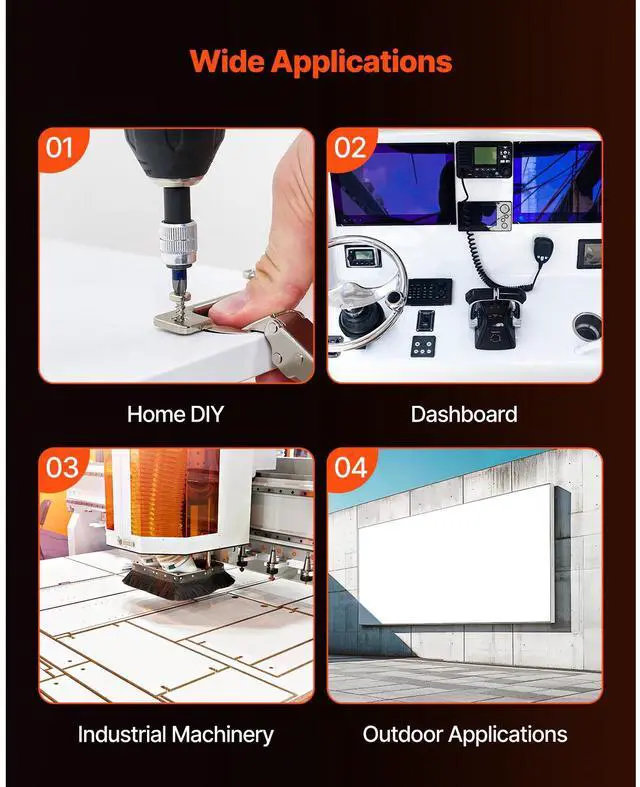 Alt view image 8 of 8 - VEVOR HDPE Plastic Sheet Board, 1 Pack High Density Polyethylene Sheet Plastic Panel, 24 x 48 Inch 1/2 Inch Thick Customizable Plastic Panels, for DIY Crafts, Heavy Duty Industrial Equipment, White