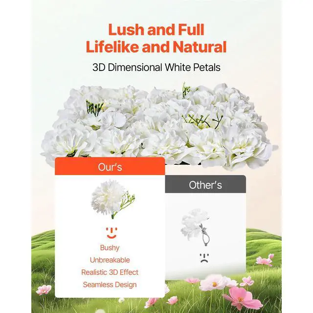 Alt view image 3 of 8 - 3D Flower Wall Panel 24 PCS 15 x 15 in Artificial Floral Background for Wedding