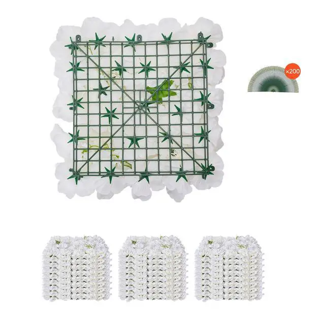 Alt view image 2 of 8 - 3D Flower Wall Panel 24 PCS 15 x 15 in Artificial Floral Background for Wedding