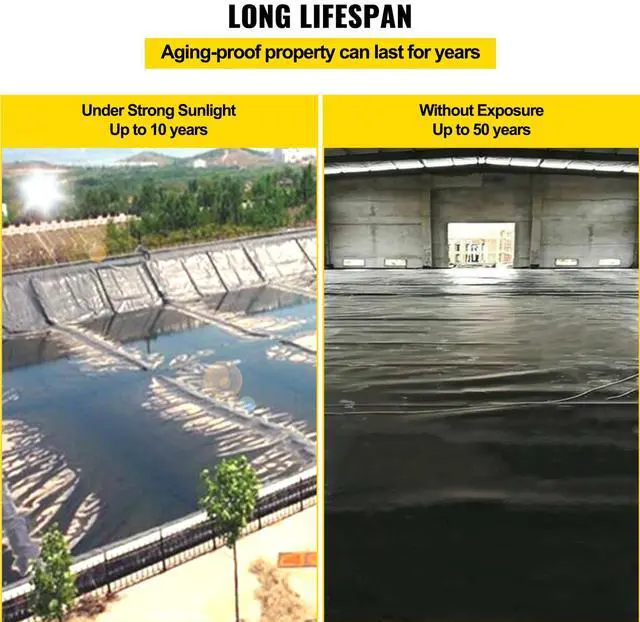 Alt view image 6 of 7 - LLDPE Pond Liner 20x25 ft, Pond Liner 20 Mil, Fish Pond Liners for Waterfall, Pond and Fish Ponds