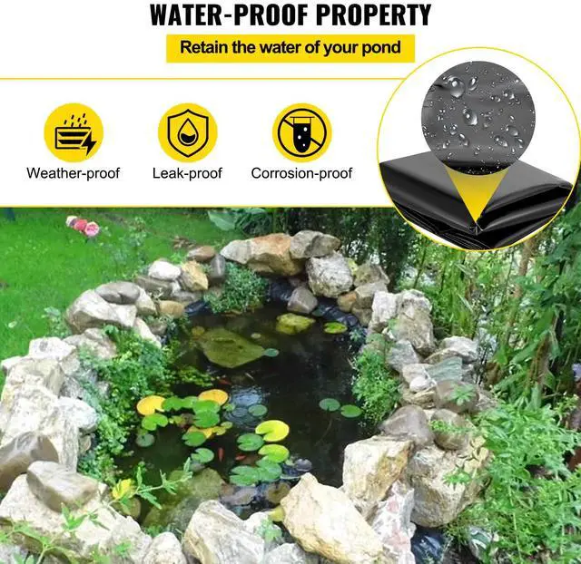 Alt view image 5 of 7 - LLDPE Pond Liner 20x25 ft, Pond Liner 20 Mil, Fish Pond Liners for Waterfall, Pond and Fish Ponds