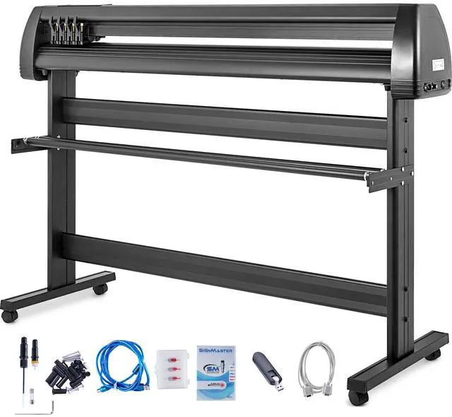 Main image of Vinyl Cutter Plotter Machine, 53" Signmaster Software Sign Making Machine, 1350mm Paper Feed Vinyl Cutter Plotter with Stand (53" 1350mm)