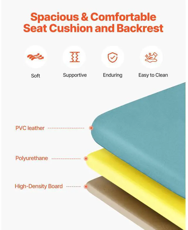 Alt view image 4 of 8 - VEVOR Geri Chair Recliner 4-Position Reclining Geri Chair with Trays & 4 Wheels