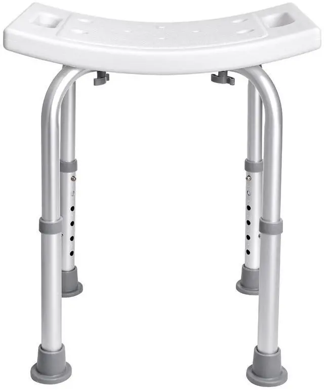 Alt view image 8 of 14 - VEVOR Shower Chair, Adjustable Height Shower Stool with Built-in Handles, Shower Seat for Inside Shower or Tub, Non-Slip Bench Bathtub Stool Seat for Elderly Disabled Handicap, 158.8 kg Capacity