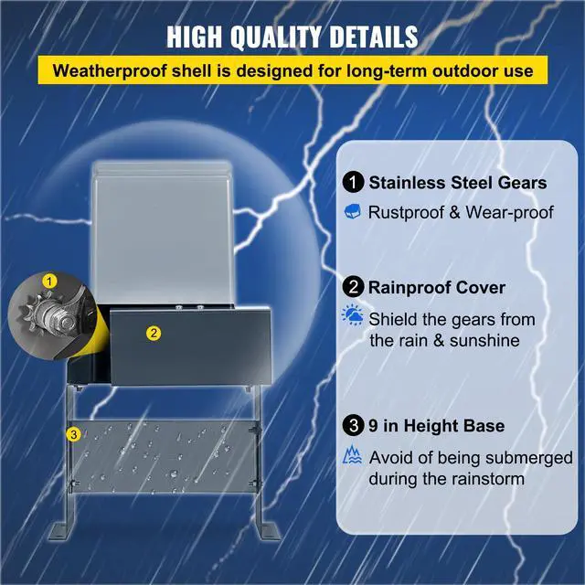 Alt view image 5 of 7 - Automatic Sliding Gate Opener 1400LBS with 2 Remote Controls, Gate Operator Hardware Kit for Security, Move Speed 43ft Per Min, Electric Rolling Driveway Slide Gate Motor
