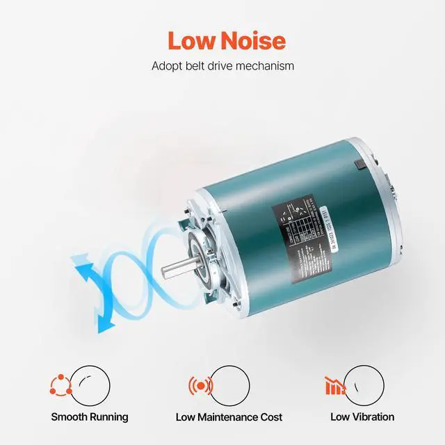 Alt view image 4 of 8 - VEVOR 1/2HP Furnace Blower Motor 1720RPM, 115V 7.1A Belt Drive Blower Motor Single Phase - 0.5" Shaft Diameter, 1.6" Shaft Length, CW/CCW Rotation