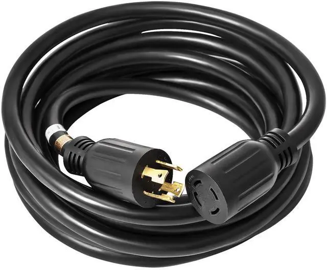 Main image of 50 FT 30 Amp Generator Extension Cord SJTW 10 AWG 4 Prong, NEMA L14-30P 125/250V Heavy Duty Generator Power Cord with Twist Lock Connector