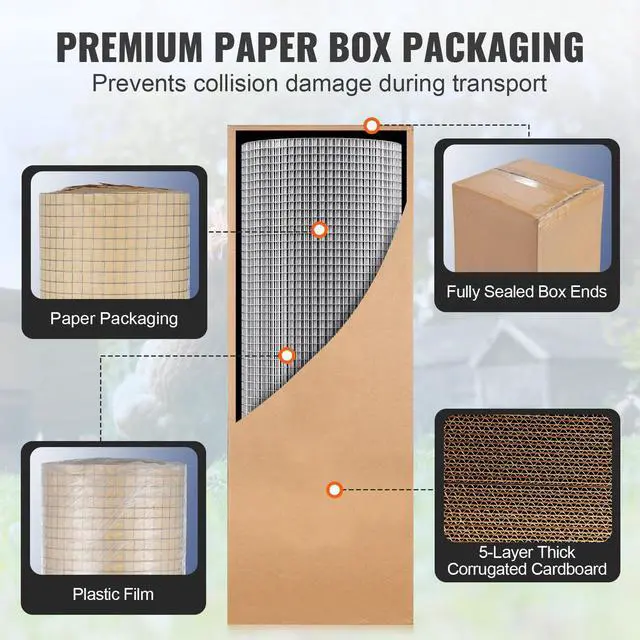 Alt view image 7 of 8 - VEVOR Hardware Cloth, 1/2 inch 24in x 100 ft 19 Gauge, Hot Dipped Galvanized Wire Mesh Roll, Chicken Wire Fencing, Wire Mesh for Rabbit Cages, Garden, Small Rodents