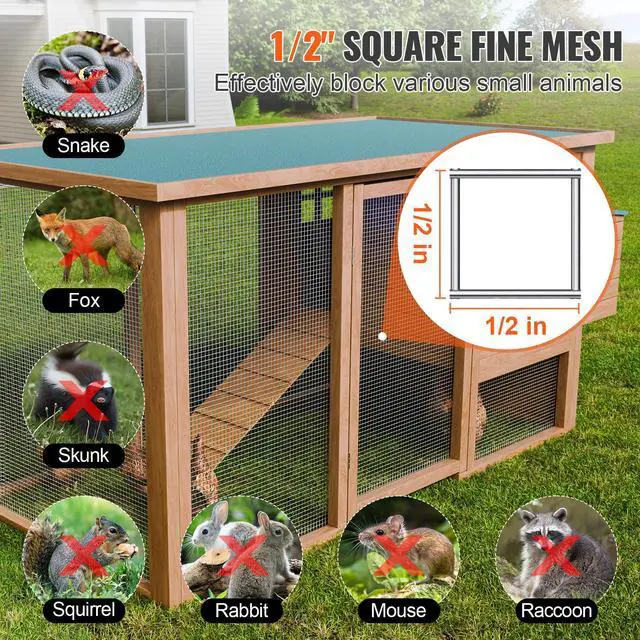 Alt view image 5 of 8 - VEVOR Hardware Cloth, 1/2 inch 24in x 100 ft 19 Gauge, Hot Dipped Galvanized Wire Mesh Roll, Chicken Wire Fencing, Wire Mesh for Rabbit Cages, Garden, Small Rodents