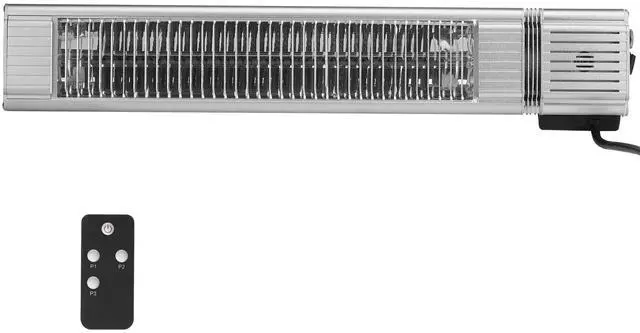 Alt view image 2 of 8 - VEVOR Infrared Heater, 1500W Remote Control Electric Space Infrared Heater, IP65 Protection Carbon Infrared Outdoor Heater with 3 Speeds, for Porch,Patio,Dining Room,Studio,Backyard,Garage, Wall Mount