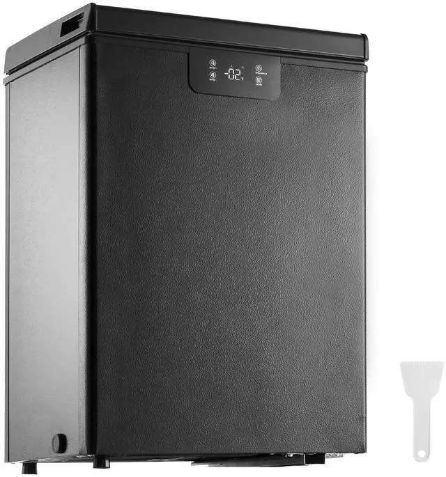 Alt view image 9 of 15 - VEVOR Chest Freezer, 2.22 Cu.ft / 63 L Compact Deep Freezer, Free Standing Top Open Door Chest Freezers with 2 Removable Baskets & Adjustable Thermostat, Energy Saving & Low Noise, Black