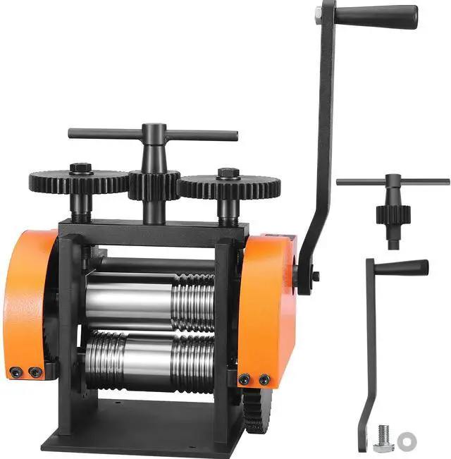 Alt view image 8 of 14 - VEVOR Rolling Mill, 1.77"/45 mm Jewelry Rolling Mill Machine, 1: 2.4 Gear Ratio, 3-in-1 Multi-function Rolling Mill, 0-6 mm Press Thickness for Metal Jewelry Making Sheet Square Wire Semicircle