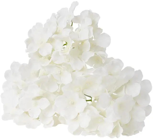 Alt view image 2 of 8 - 305 Pcs Artificial Silk Hydrangea Flowers 9.8 In Bouquet Arrangement White