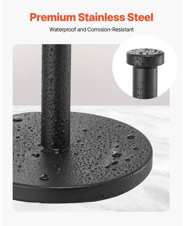 Alt view image 13 of 14 - VEVOR Paper Towel Holder Countertop Stainless Steel Paper Towel Stand for Kitchen