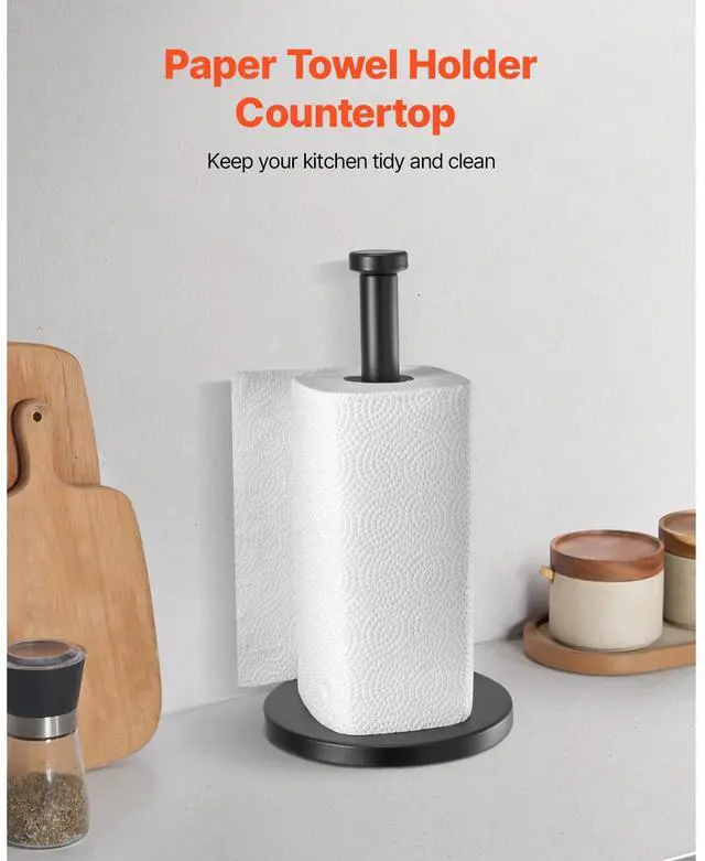 Alt view image 9 of 14 - VEVOR Paper Towel Holder Countertop Stainless Steel Paper Towel Stand for Kitchen