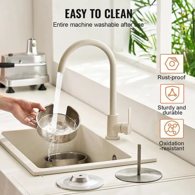 Alt view image 14 of 15 - VEVOR Commercial Burger Patty Maker  Hamburger Beef Patty Maker with 3 Convertible Mold(4/5/6-inch)  Heavy Duty Stainless Steel Burger Press Machine  Meat Forming Processor with 1500 Pcs Patty Papers