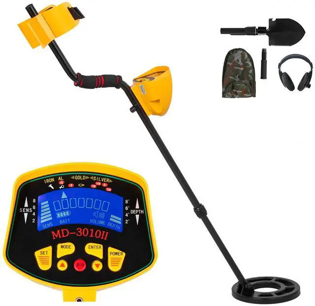 Main image of Metal Detector Waterproof Disc Metal detectors Underwater Underground high Accuracy LCD Display Metal Detector for Adults and Children Headphone Automatic Detector (Yellow 3010)
