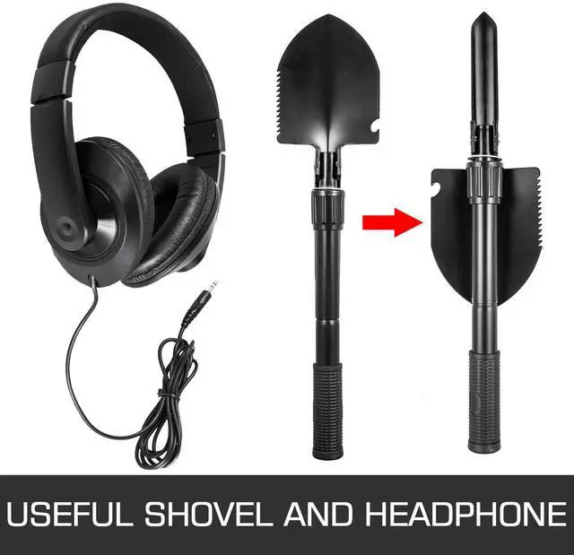 Alt view image 6 of 7 - Metal Detector Waterproof Disc Metal detectors Underwater Underground high Accuracy LCD Display Metal Detector for Adults and Children Headphone Automatic Detector (Yellow 3010)