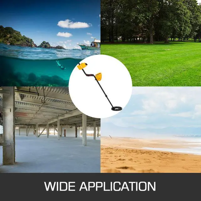 Alt view image 7 of 7 - Metal Detector Waterproof Disc Metal detectors Underwater Underground high Accuracy LCD Display Metal Detector for Adults and Children Headphone Automatic Detector (Yellow 3010)