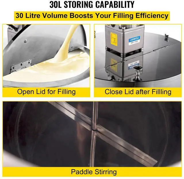 Alt view image 2 of 2 - Heating Mixing Filling Machine, 30L/7.9 Gal Lipstick Filling Machine, 35W Lipstick Filler, Heating and Stirring Filling Machine with Stirrer for Cosmetics, Drink, Lipstick, Wax and Nail Polish