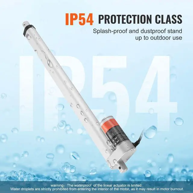 Alt view image 11 of 14 - VEVOR Linear Actuator 12V, 18 Inch High Load 330lbs/1500N Linear Actuator, 0.19"/s Linear Motion Actuator with Mounting Bracket and IP54 Protection
