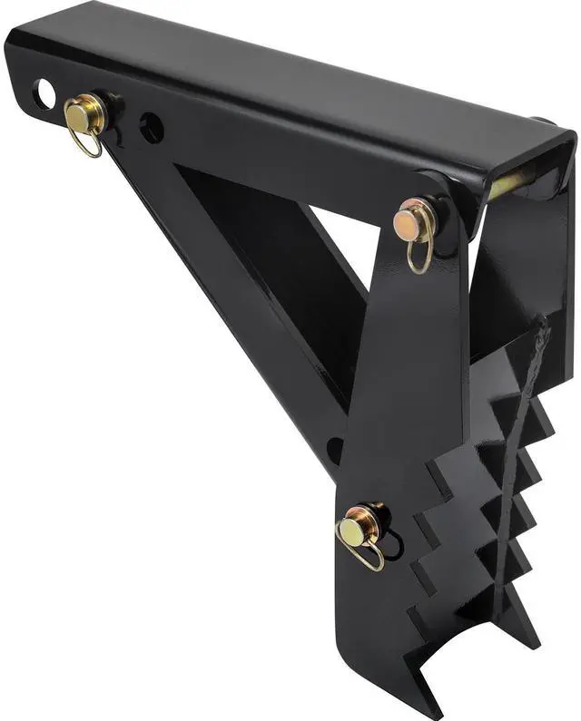 Main image of 18\" Backhoe Thumb, 1/2\" Teeth Thickness Heavy Duty Excavator Thumb, Black Steel Weld On Thumb Attachments with 12mm Bolt-On Design Adjustable Mechanical Thumb for Backhoe/Excavator