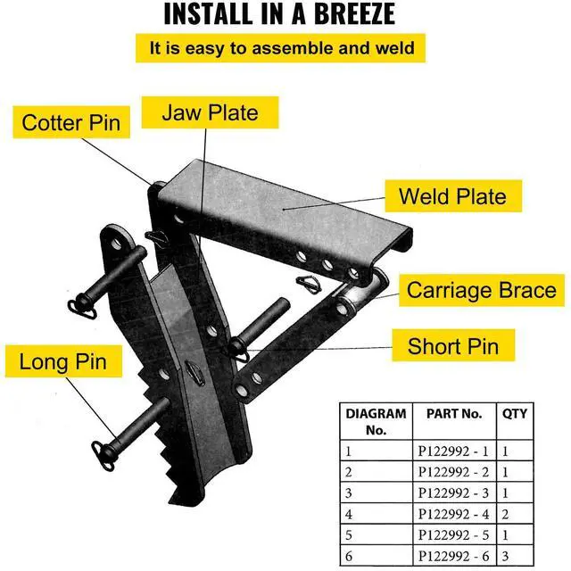 Alt view image 5 of 7 - 18\" Backhoe Thumb, 1/2\" Teeth Thickness Heavy Duty Excavator Thumb, Black Steel Weld On Thumb Attachments with 12mm Bolt-On Design Adjustable Mechanical Thumb for Backhoe/Excavator