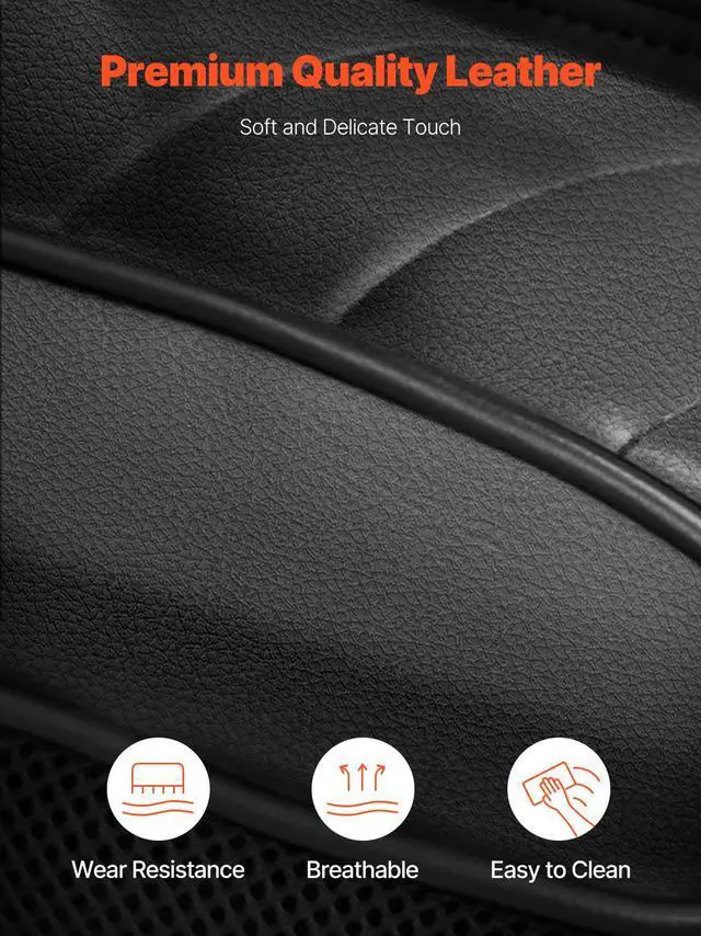 Alt view image 14 of 14 - VEVOR  Executive Office Chair with Footrest, 400 lbs Capacity With Heavy Duty PU Leather Wide Office Chair, Big and Tall Reclining Office Chairs with Lumbar Support, Strong Metal Base Quiet Wheels, B