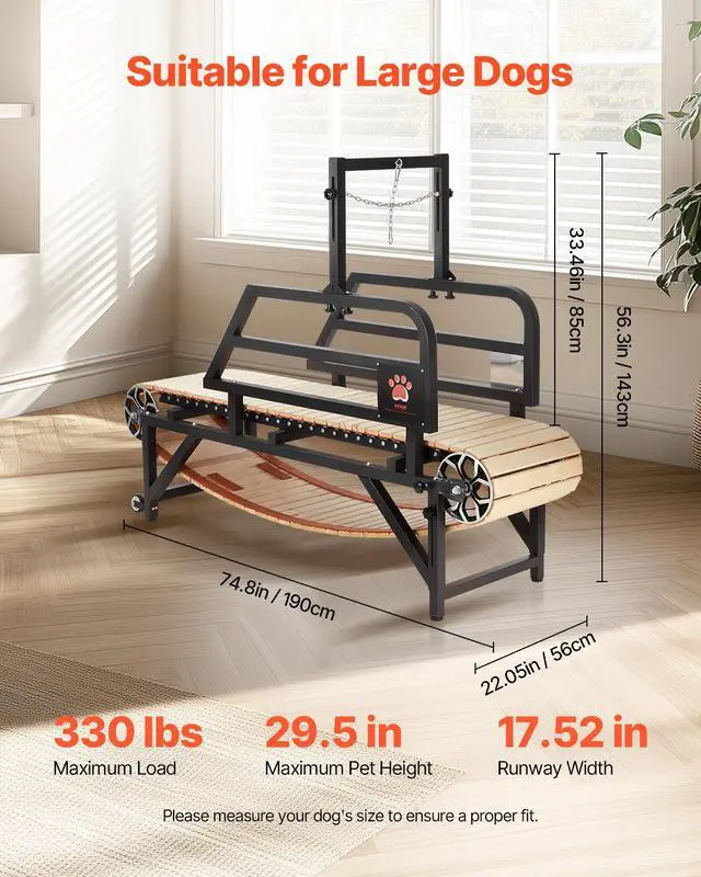 Alt view image 4 of 8 - Dog Treadmill for Large Dogs up to 220 lbs Indoor Pet Running Machine