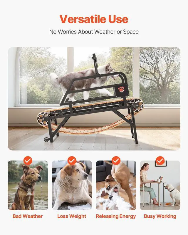 Alt view image 7 of 8 - Dog Treadmill for Medium Dogs up to 220 lbs Indoor Pet Running Machine