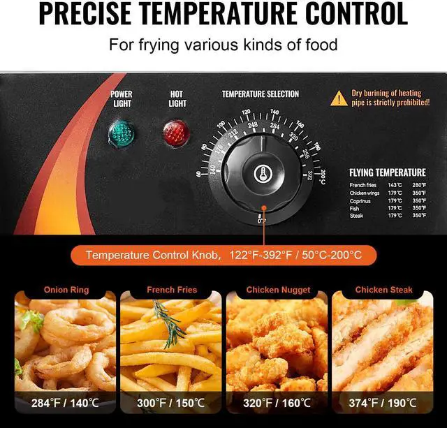 Alt view image 6 of 9 - VEVOR Commercial Electric Deep Fryer Countertop Deep Fryer Dual Detachable Tanks