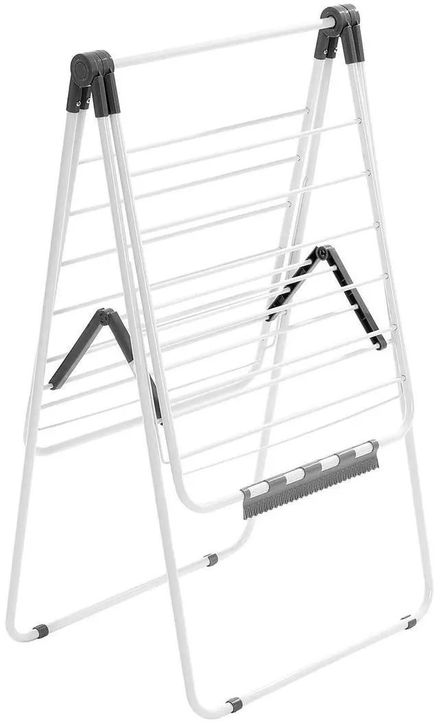 Alt view image 8 of 14 - VEVOR Clothes Drying Rack, 2-Tier Foldable Laundry Dryer Rack with Sock Clips & 21 Drying Rods, Metal Height Adjustable Drying Racks for Outdoor & Indoor, Free-Standing & Space-Saving Hanger, White