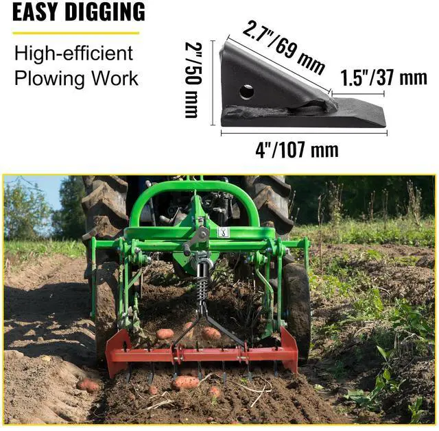 Alt view image 6 of 7 - Box Blade Shank, 18\'\' Scarifier Shank, 4 Holes Box Scraper Shank, Ripper Shank with Removable Tapered Teeth and Pins, Adjustable Shanks Assembly for Replacement, Digging, Plowing, 4PCS