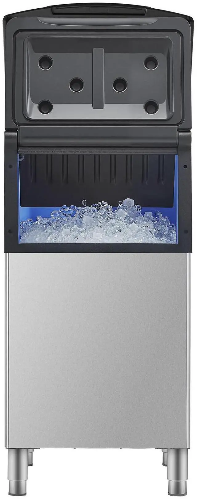 Alt view image 8 of 14 - Commercial Ice Maker Storage Bin 300lbs Capacity Business Ice Storage Bin,Stainless Steel Ice Storage Bin with Single-Stage Filter and Adjustable Anti-Slip Rubber Feet, Suitable for Restaurant and Ho