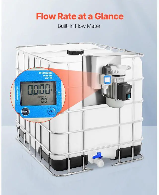 Alt view image 6 of 8 - VEVOR 110V DEF Transfer Pump Kit, 8 GPM, Diaphragm Self Priming Electric Water Pump for Diesel Exhaust Fluid Urea, with Mounting Bracket Flow Meter Automatic Nozzle Hose, for Liquid Transportation