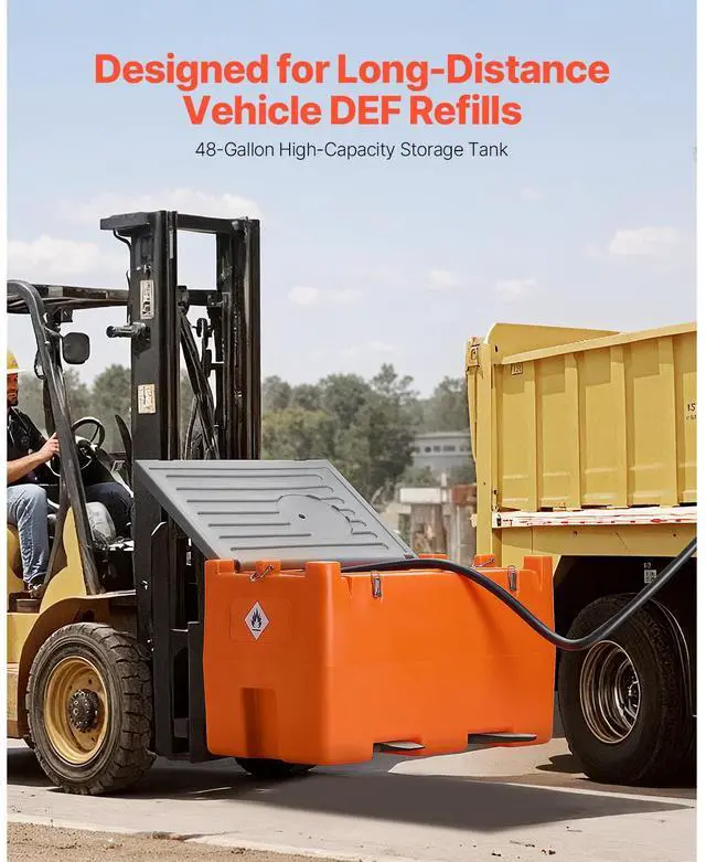 Alt view image 4 of 8 - VEVOR 12V DEF Transfer Pump Kit, 7 GPM, Diaphragm Irrigation Self Priming Electric Water Pump, with 48 Gallon Tank, Automatic Nozzle, 9.84 ft Hose, 26.25 ft Lift, for Diesel Exhaust Fluid Urea Liquid