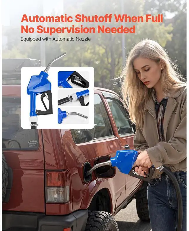 Alt view image 6 of 8 - VEVOR 12V DEF Transfer Pump Kit, 7 GPM, Diaphragm Irrigation Self Priming Electric Water Pump, with 48 Gallon Tank, Automatic Nozzle, 9.84 ft Hose, 26.25 ft Lift, for Diesel Exhaust Fluid Urea Liquid