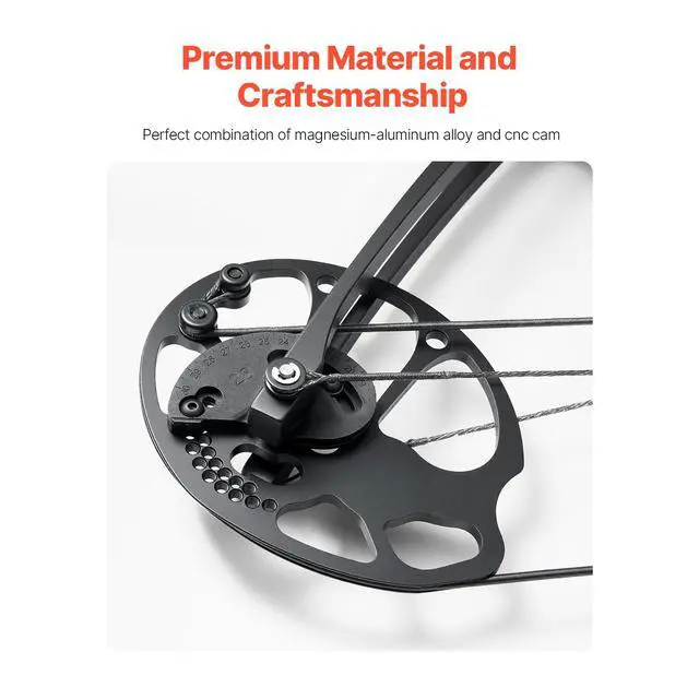 Alt view image 13 of 14 - Compound Bow Archery Right Hand Arrow Set 70 Lbs 320 fps Hunting Shooting Target